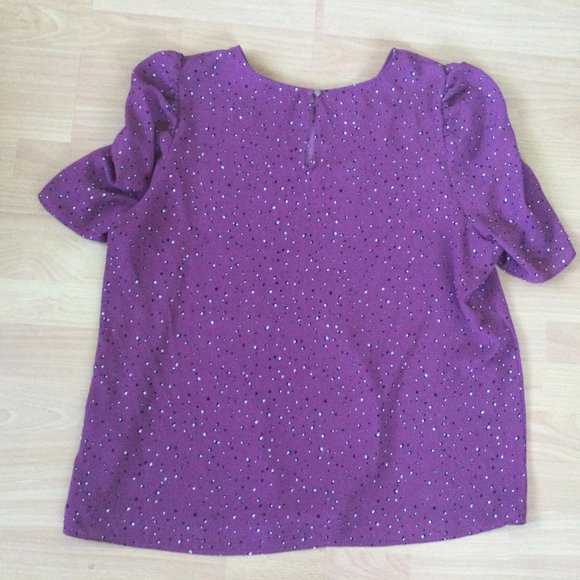 Reitmans XXL Rouched Short Sleeve Pink Blouse - Picture 4 of 8